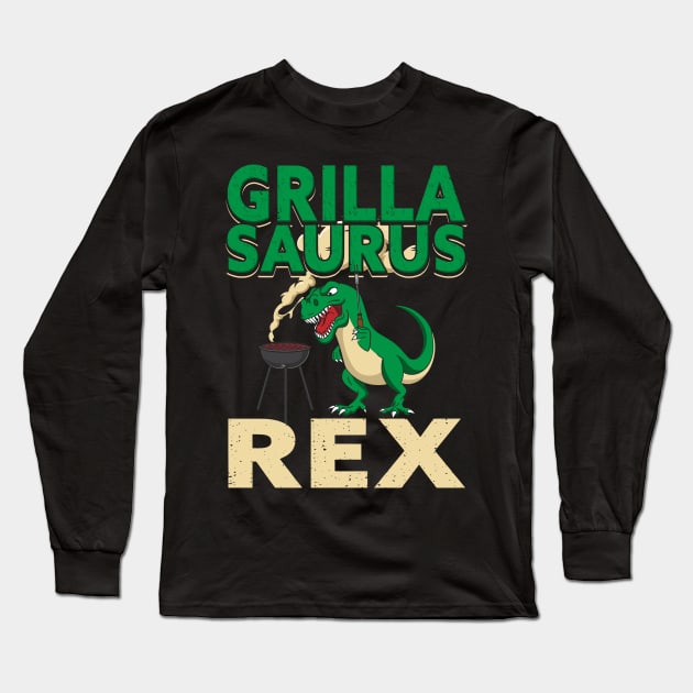 Grilla Saurus Rex Long Sleeve T-Shirt by maxdax